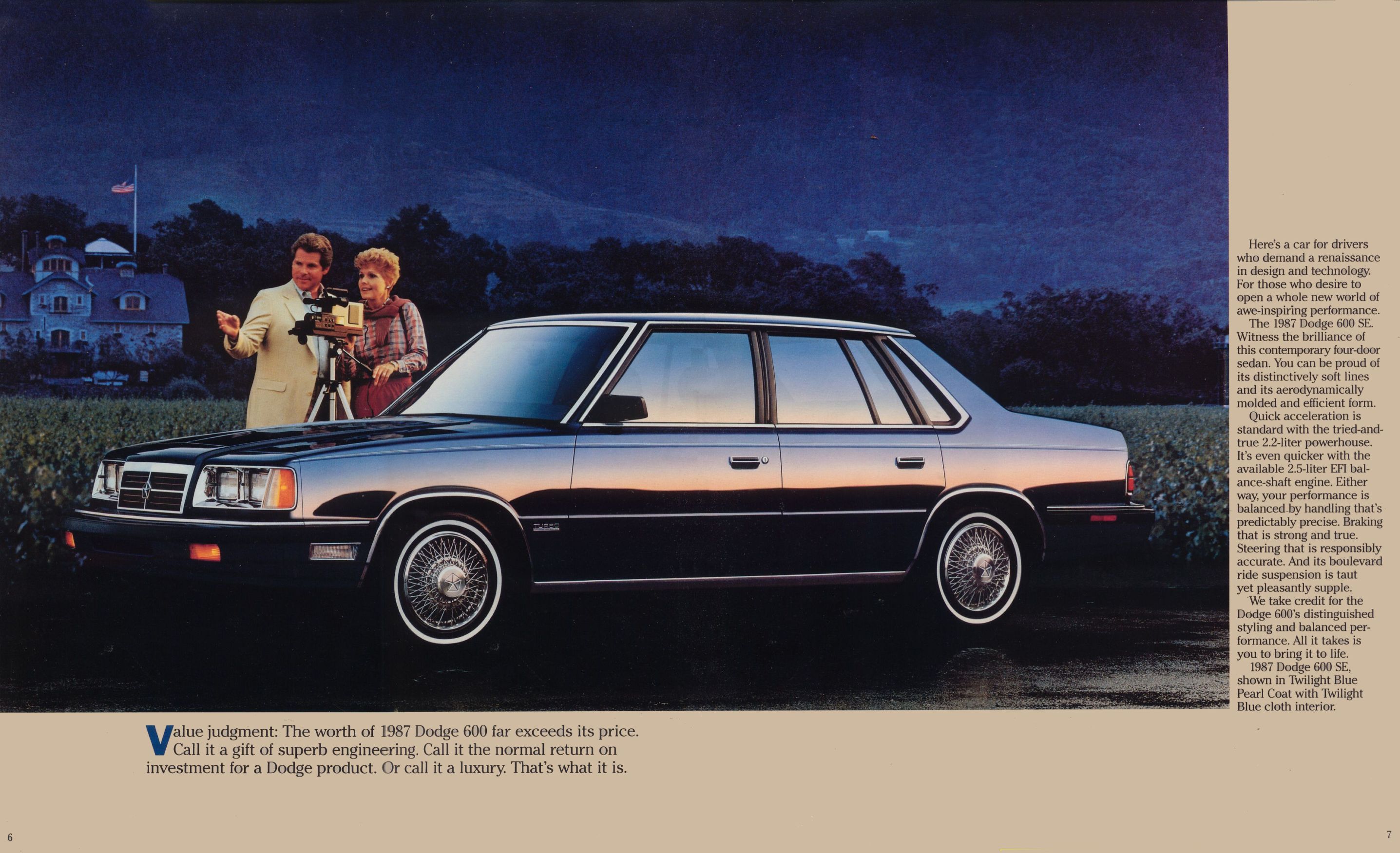 1987 Dodge 600 Brochure Page 1